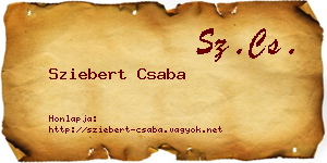 Sziebert Csaba névjegykártya